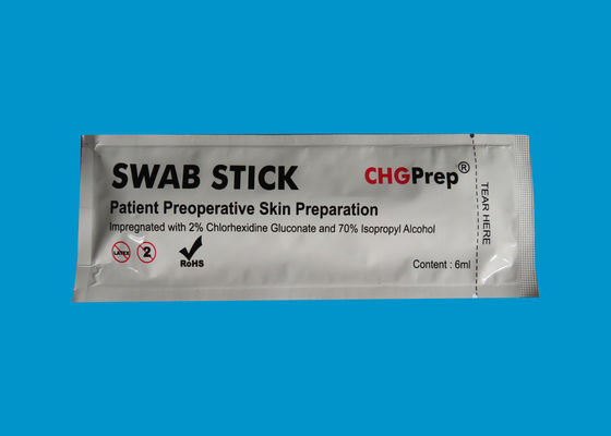 De Zwabbersstok van Chlorhexidineprepping CHG