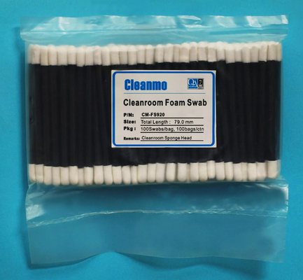 Het Handvatcleanroom van cm FS920 Zwarte Zwabbers met Rond Sponshoofd