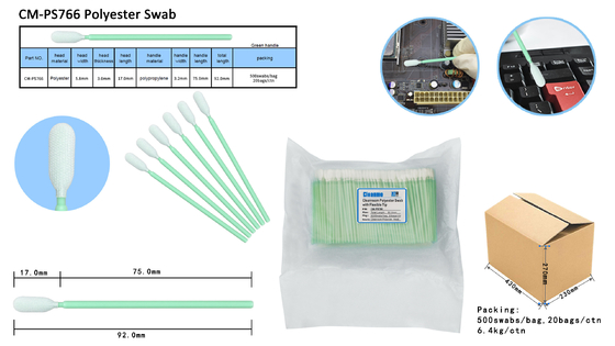 Cm-PS766 het Dubbele Laag Gebreide Flexibele Hoofd van de Polyester Schoonmakende Zwabber